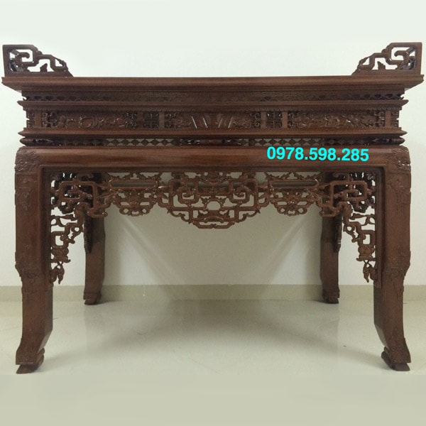 Bàn thờ triện  - gỗ gụ ta  -sơn PU