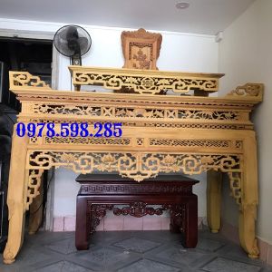 Bàn thờ triện mộc - gỗ mít