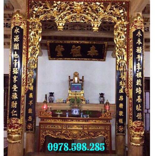 Bộ đồ thờ gia tiên đẹp mẫu 02