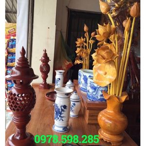 Hoa sen gỗ mini - mít sơn PU