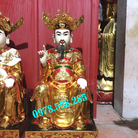 Tượng Đệ Nhất tôn Ông - mũ cánh chuồn - gỗ mít - sơn son