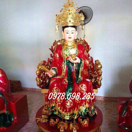 Tượng Mẫu Cửu Trùng Thiên - Công Chúa - gỗ mít - sơn son