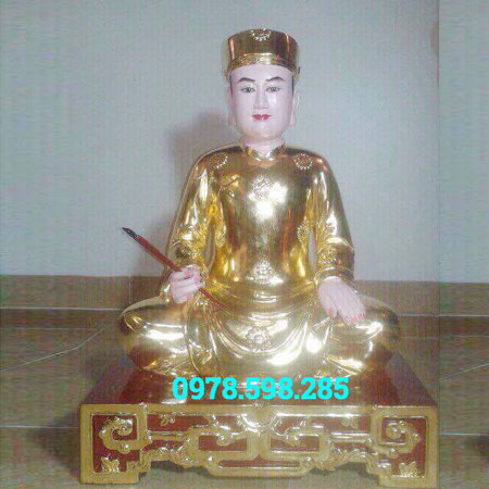 Tượng ông hoàng mười trấn thủ Nghệ An - gỗ mít - thếp vàng