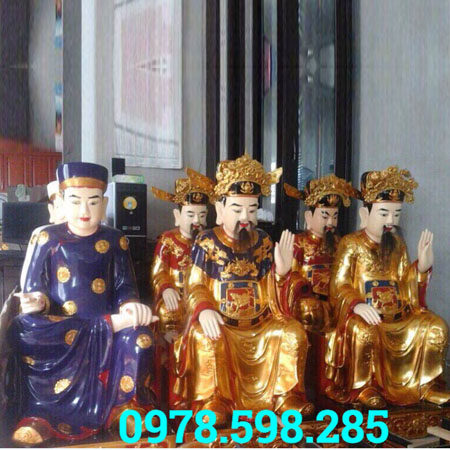 Tượng quan - ông hoàng bảy - gỗ mít - sơn thếp