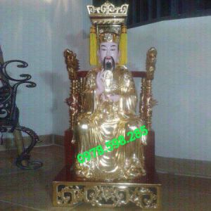 Tượng vua cha ngọc hoàng - gỗ mít - sơn thếp vàng ta