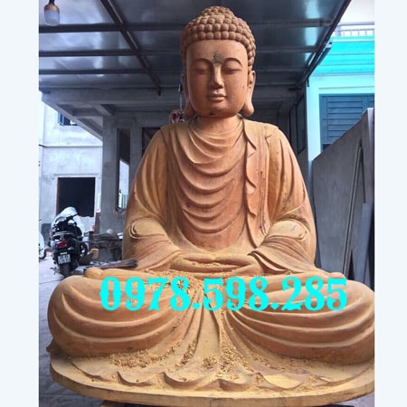 Tượng Di Đà Mộc - gỗ Mít theo lối Miền Nam