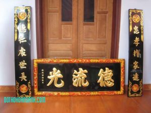 hoành phi câu đối nền then