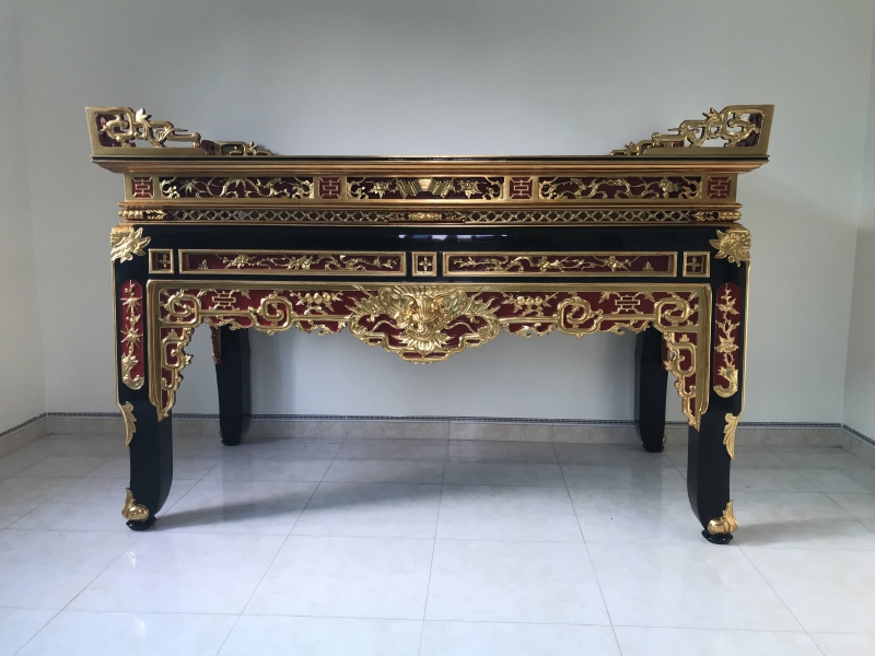 Mẫu bàn thờ gia tiên - sơn son thếp vàng
