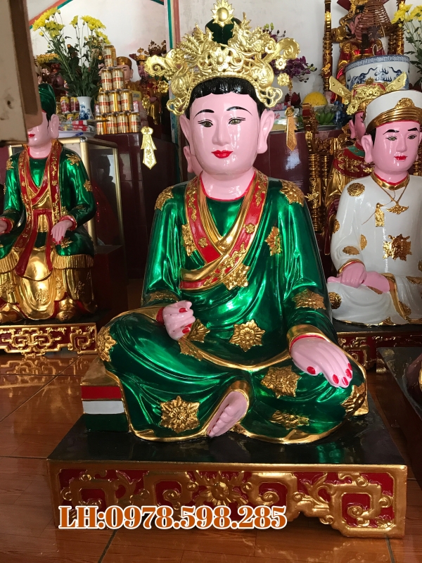 tượng mẫu đệ nhị - sơn son thếp bạc