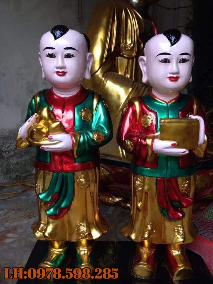 Tượng Cậu - sơn son thếp bạc