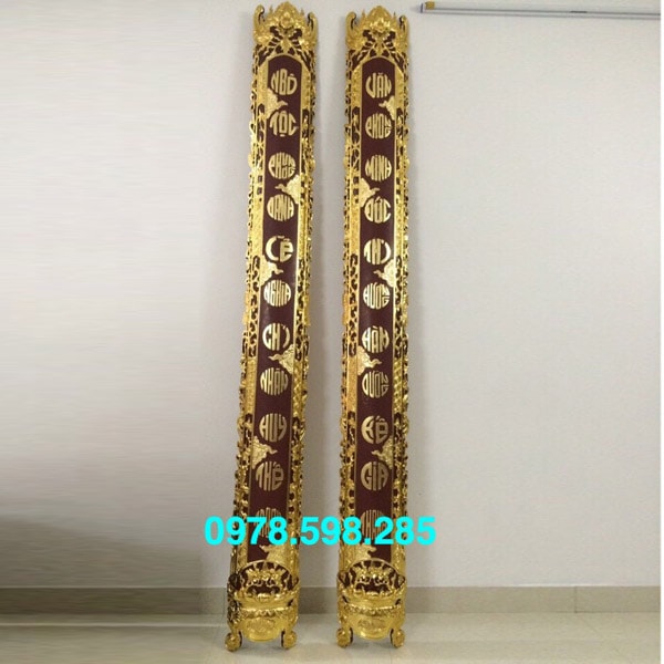 Câu đối then nền son