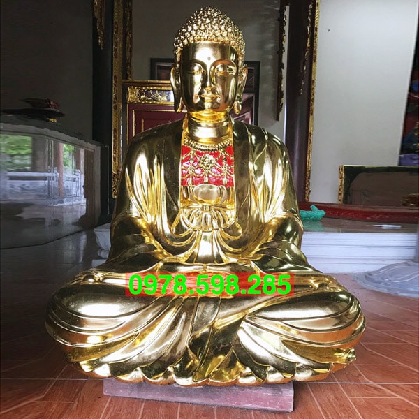 Tượng A di đà thếp vàng