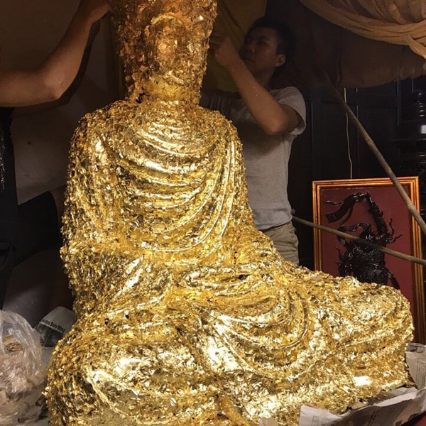 Tượng A di đà thếp vàng 02